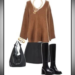 Cozy Brown V-Neck Sweater